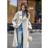 Moka'na French Hepburn Style Long Sleeve Women's Coat