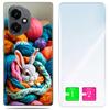 Etui Do Honor X7D / 400 Smart Obudowa Foto Case Plecki Królik + Szkło 9H