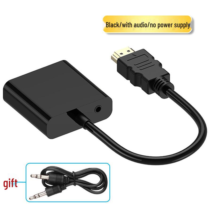 HDMI to VGA Cable Converter with Audio for TV, Monitor, or Projector