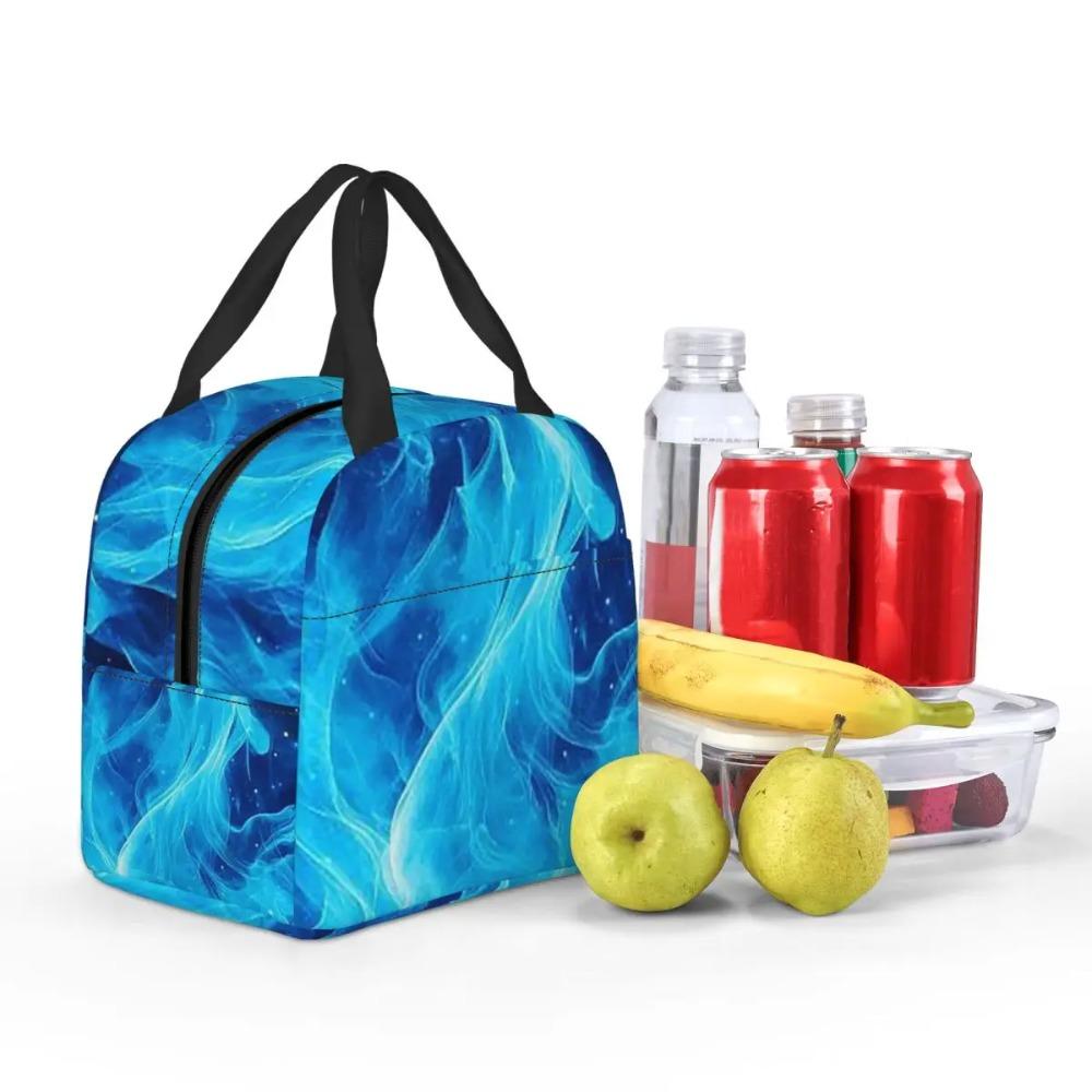 Burning Fire Insulated Lunch Bag for Women Children Portable Food Boxes Thermal Lunch Box Tote