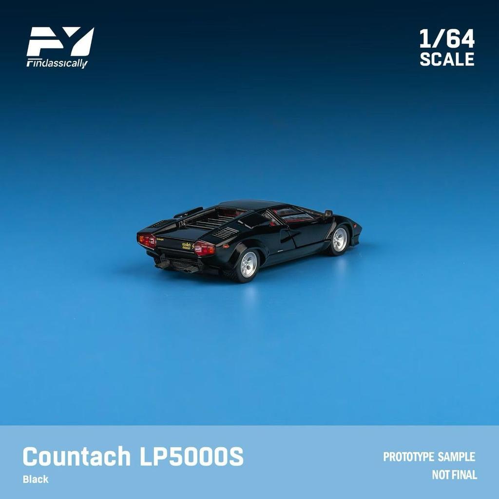 Freestyle Finclassically Scale Countach LP5000S Metallic Black Finished Model FY64093 1/64