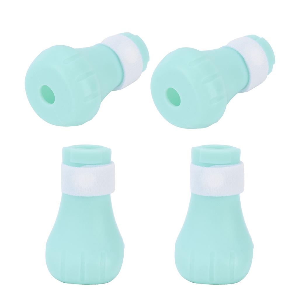 4Pcs Pet Bathing Foot Cover Silicone AntiScratch Cat Paw Protector Pet Supplies for Bathing(Green )