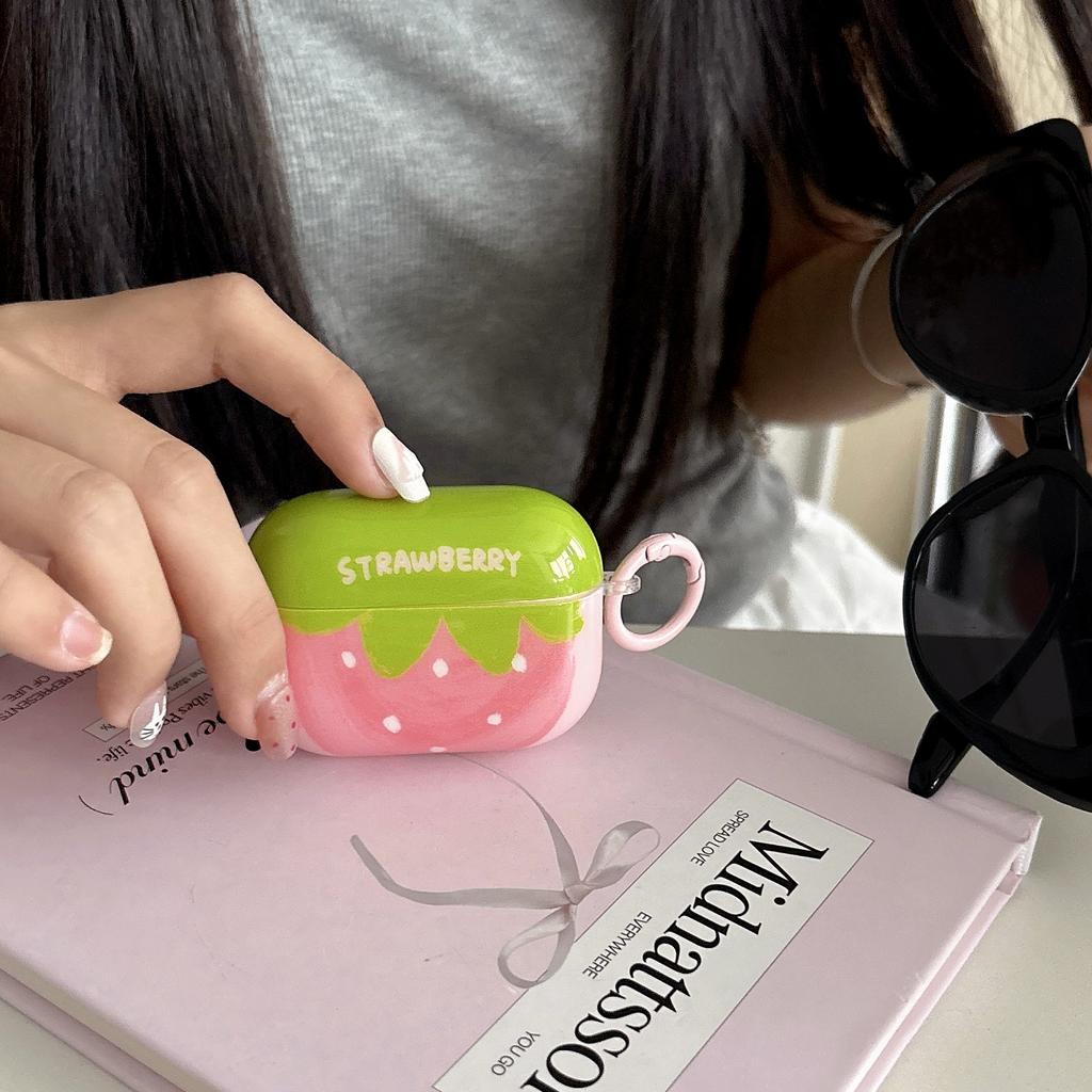 Einfaches schickes Wassermelone Erdbeere Tomate Fruchtmuster Schutzhülle für AirPods 1 2 3 4 Pro 2 Pro 3