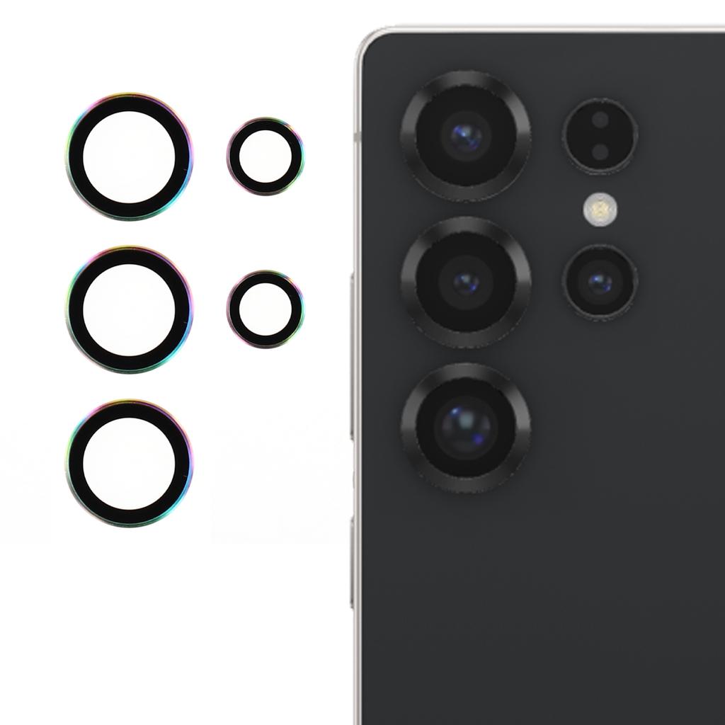 For Samsung Galaxy S25 Ultra Camera Lens Protector Electroplating Clear Tempered Glass Lens Film