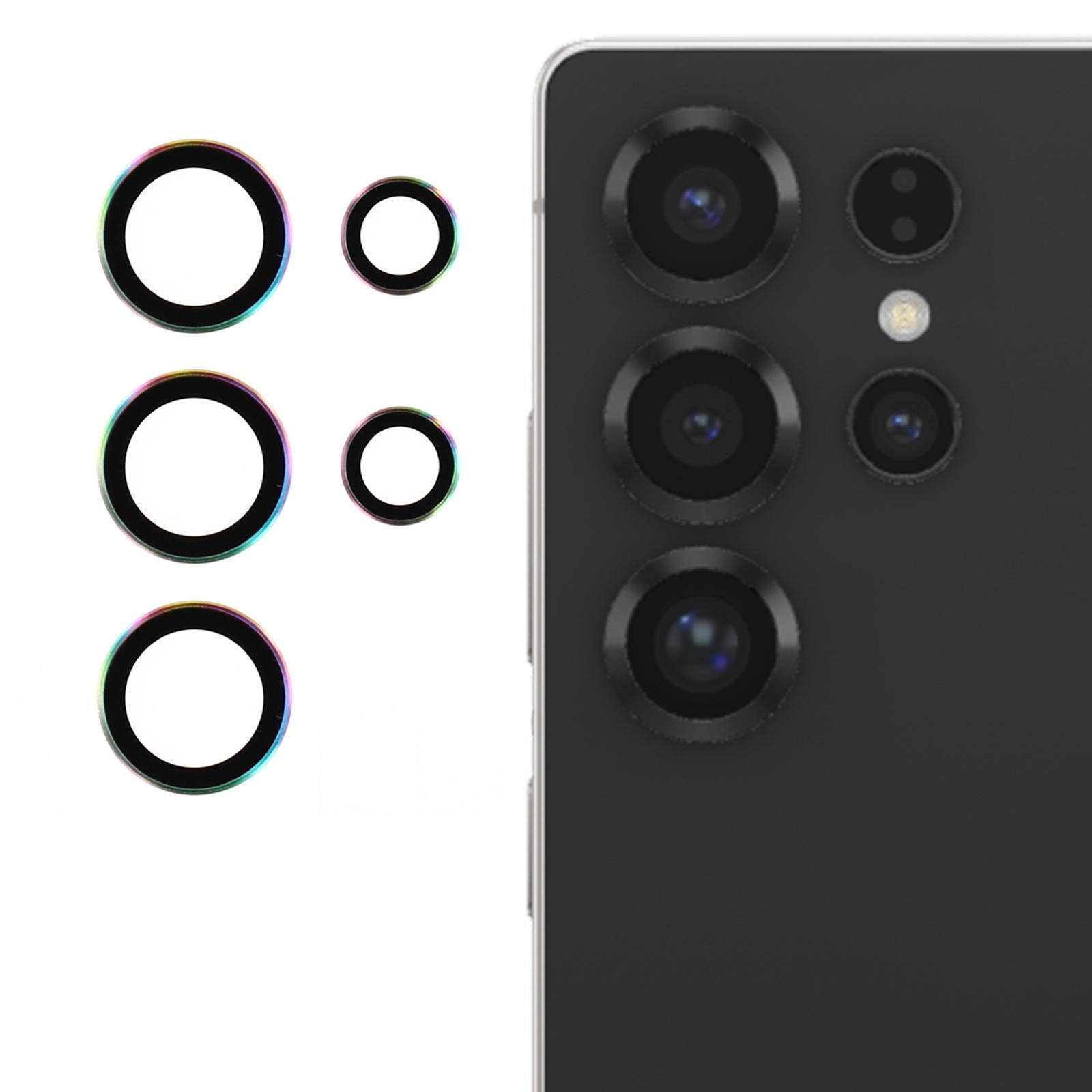 

For Samsung Galaxy S25 Ultra Camera Lens Protector Electroplating Clear Tempered Glass Lens Film Multi-color
