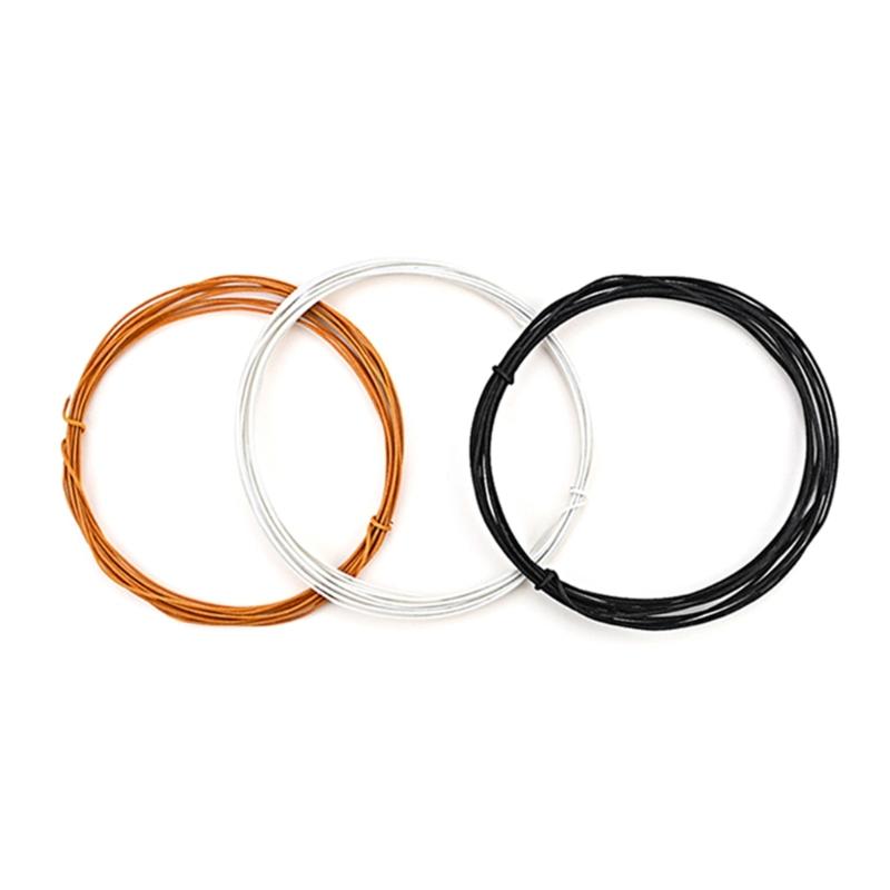 3.0m 10ft (Black/White/Yellow) Gavitt Cloth-covered Pre-tinned Stranded Pushback 22awg Guitar Wire Instrument Cable Part
