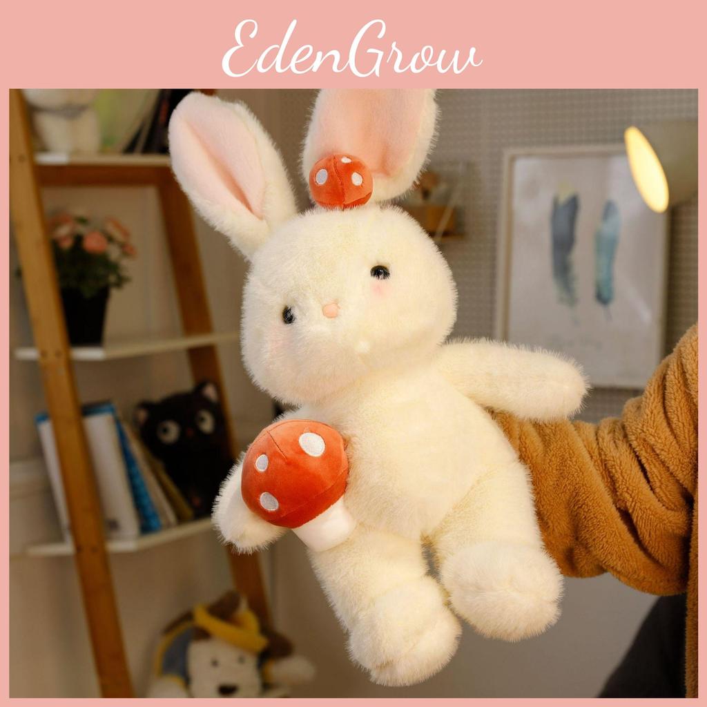 Mushroom Plush Bunny Rabbit Doll White Stuffed Animal Birthday Gift Decoration