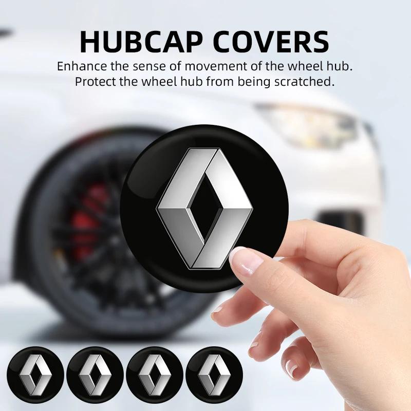 For Renault Clio Laguna 2 Megane 2 3 Duster Logan Captur 4pcs 56/60mm Car Wheel Center Hub Cap Badge Emblem Decal SS1