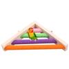 Wood Perch Bird Toy Parrot Corner Shelf Stand Platform for Cage Suitable for Small and Medium Birds 7 by 7 Inch