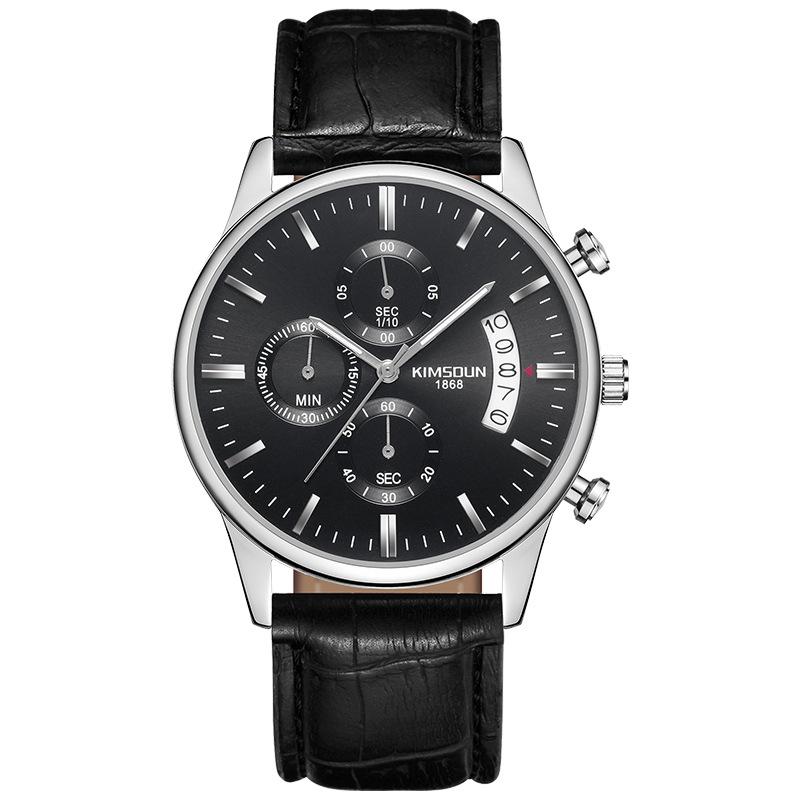 KIMSDUN Uhr Herren Top Marke Luxusuhr Herrenmode Netzarmband Sechs - Pixel Multifunktion Wasserdicht Kalender Quarz Tisch Studenten