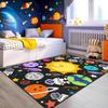 Kober s planetou z vesmíru - Dekorace dětského pokoje s galaktickým motivem, Koberec se sluneční soustavou pro chlapeckou ložnici a učebnu, Podložka na hraní