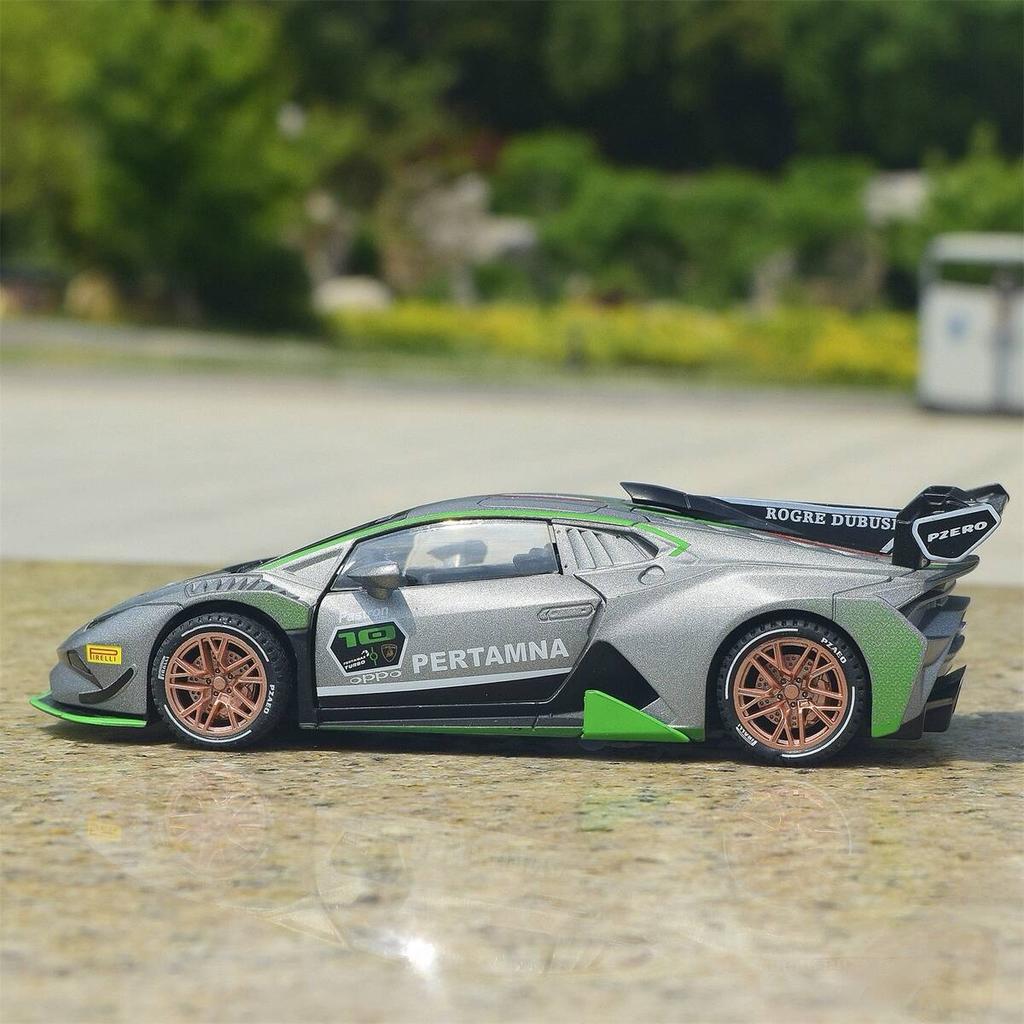 Lamborghini Huracan EVO Supercar Simulation Diecast & Toy Vehicles Sounds & Light Pull Back Car 1:32 Alloy Collection Model