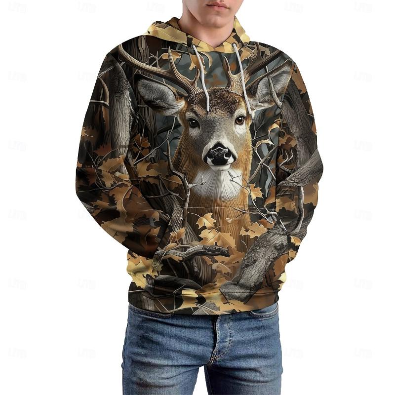 Men's Wildlife Hoodie Hoodies Sweatshirt Fashion Daily Casual Long Sleeve Hooded