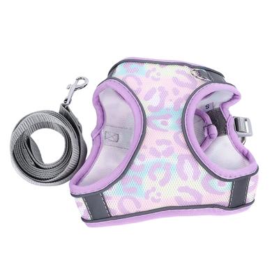 Haustiergeschirr Leine Atmungsaktiv Verstellbar Reflektierend Hunde-Walking-Weste Leine für Kleine Mittelgroße Katzen