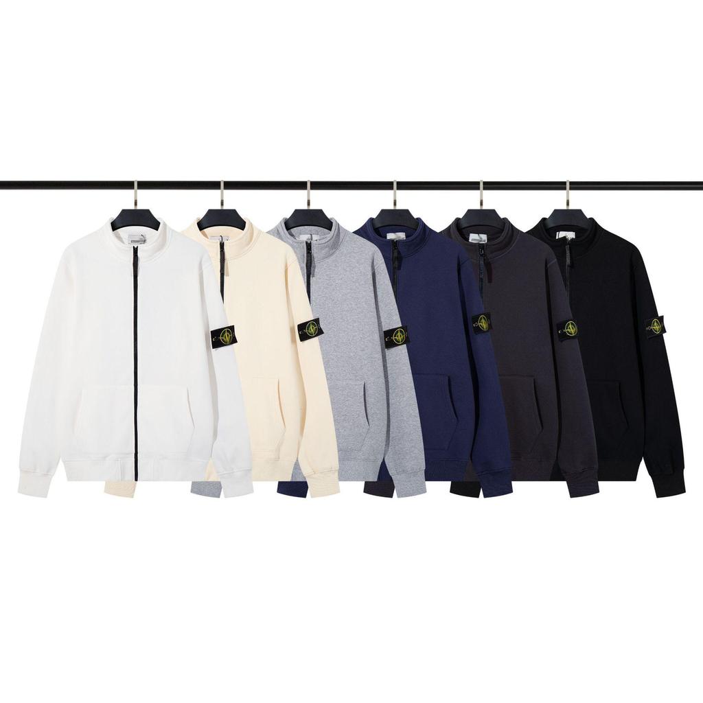 Sitong Island Thick Fleece Stand Collar Zipper Hoodie for Men