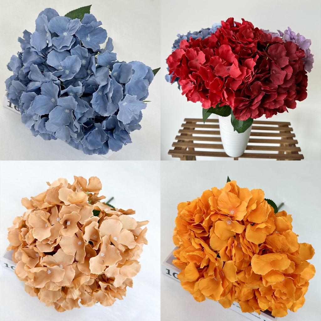 Romantic Garden Silk Flower Bouquet With Large Petals For Wedding Decor And Photography