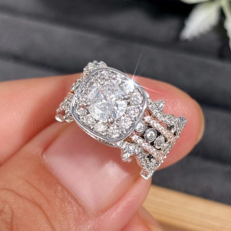 CopperGorgeous Cubic Zirconia Women Rings Temperament Elegant Female Engagement Wedding Jewelry