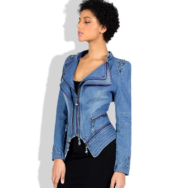 plus size denim motorcycle jackets