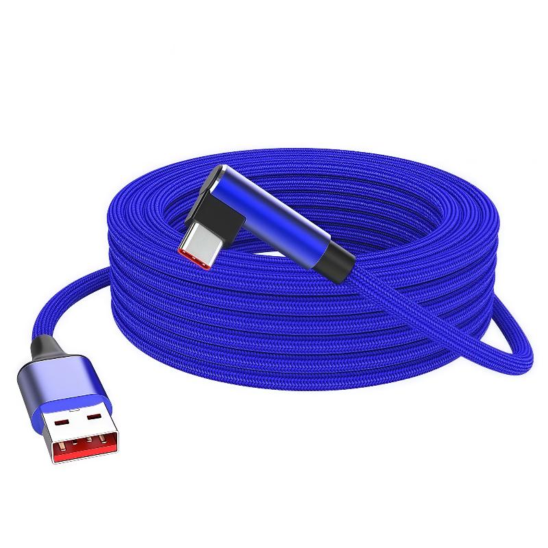 1Pcs 1/1.5/2Meters PD 60W 6A Fast Charge Charging Cable USB-A TO TYPE-C Elbow DATA 480Mbps For Phone Accessories