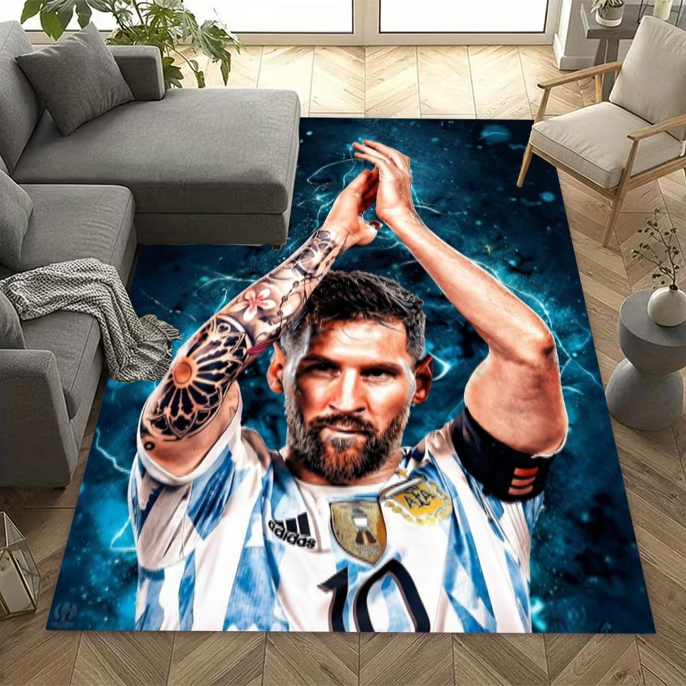 Lionel Messi World Cup Champion Floor Mat Suitable For Kitchen Dining Room Playrooms Hallway Antislip Carpet Office Home Decor Wedding Party Gift