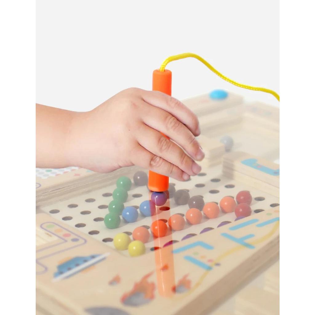 Gry Sortowanie Magnetyczne Zabawki Puzzle Montessori Labirynt Nauka Koloru Liczenie Klasyfikacja Numerów Drewniane Zabawki Edukacyjne