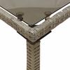 Garden Table with Glass Top Gray 115 x 54 x 74 cm Poly Rattan