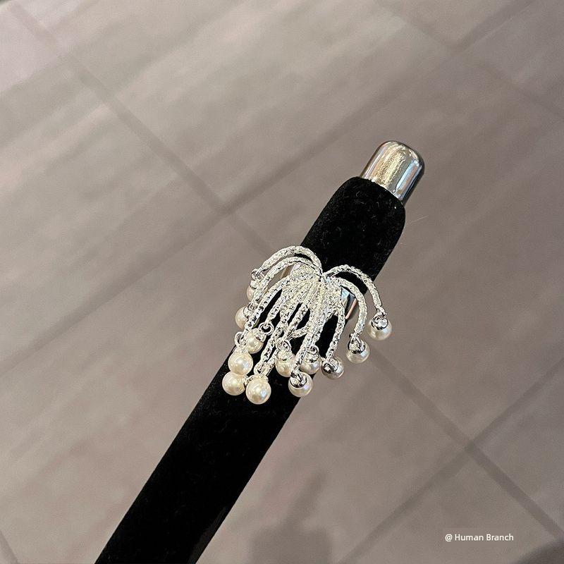 Fashion Heavy Industry Fireworks Tassel Shape Open Ring Niche Style Classy Easiest for Match Index Finger Ring Exaggerated and Personalized Ring Tide