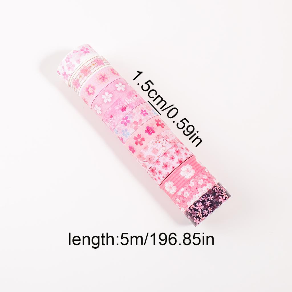 Beautiful Cherry Blossom Pattern Pink Washi Tape, Spring Flower Tape, Scrapbook Journaling and Artwork Decoration, DIY Gifts