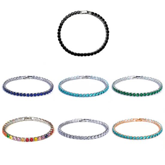 Brățară șic cu stras delicat rafinat multicolor strălucitor rochie răpitoare tenis brățară femei bijuterii încheietura mâinii