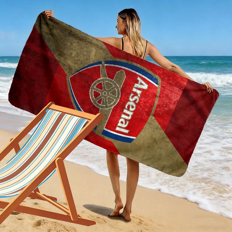 Arsenal F Print Beach Towel, Large Soft Quick Dry Towel for Beach Camping Swimming