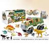 Dinosaur Transport Carrier Truck With Sound & Light Inertial Pull Back Dinosaur Truck Toys With Dino Figures Educational Toy Gifts For Kids
