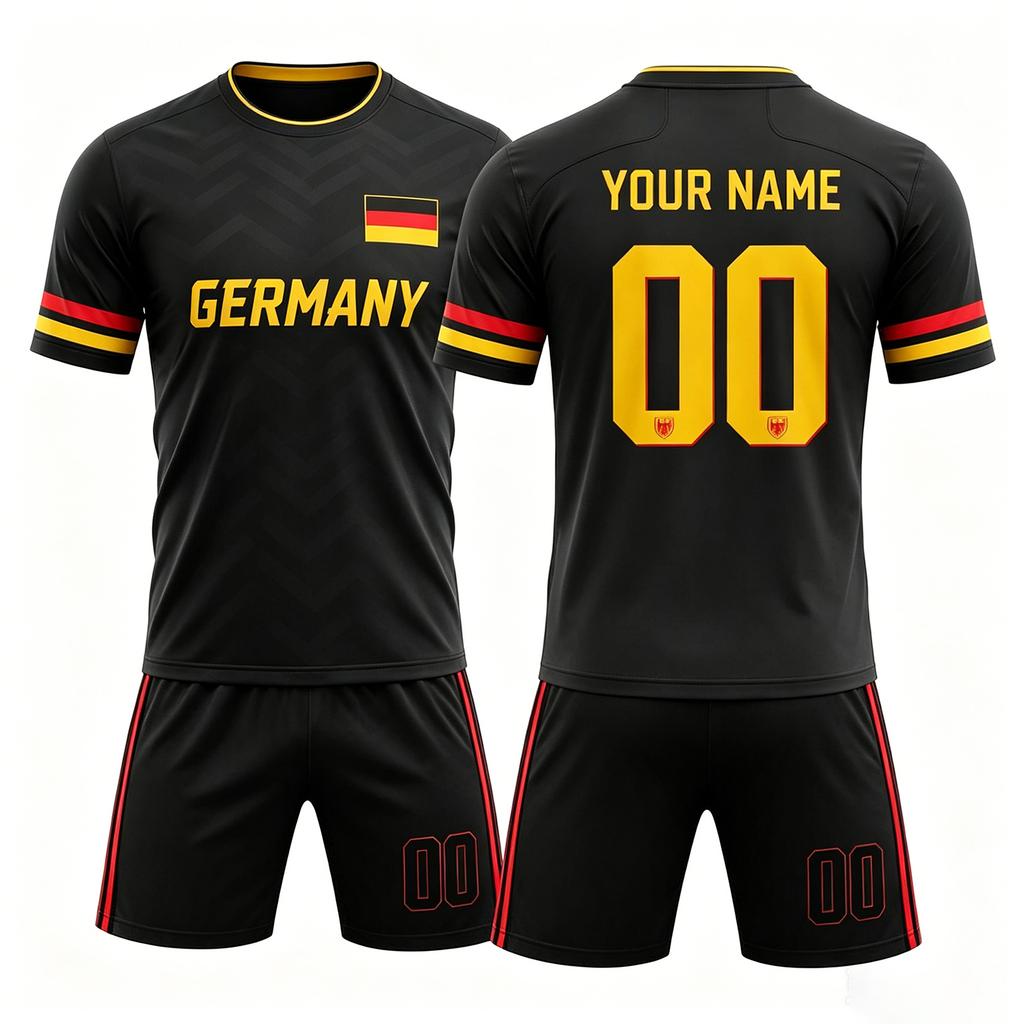 Customizable Two Piece Soccer Jersey Set Lightweight Breathable Fabric Athletic Fit Sportswear for Training and Matches