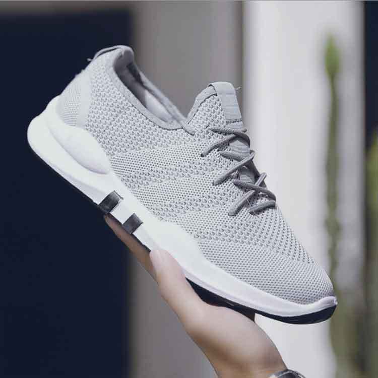 Autumn new fly-woven fashion breathable men's casual sports shoes trendy fashion running student men's shoes