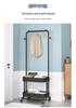 Durable Wheeled Clothes & Hat Rack for Bedrooms/Dorms with Shelves - Thick, Simple Frame, Floor-Standing.
