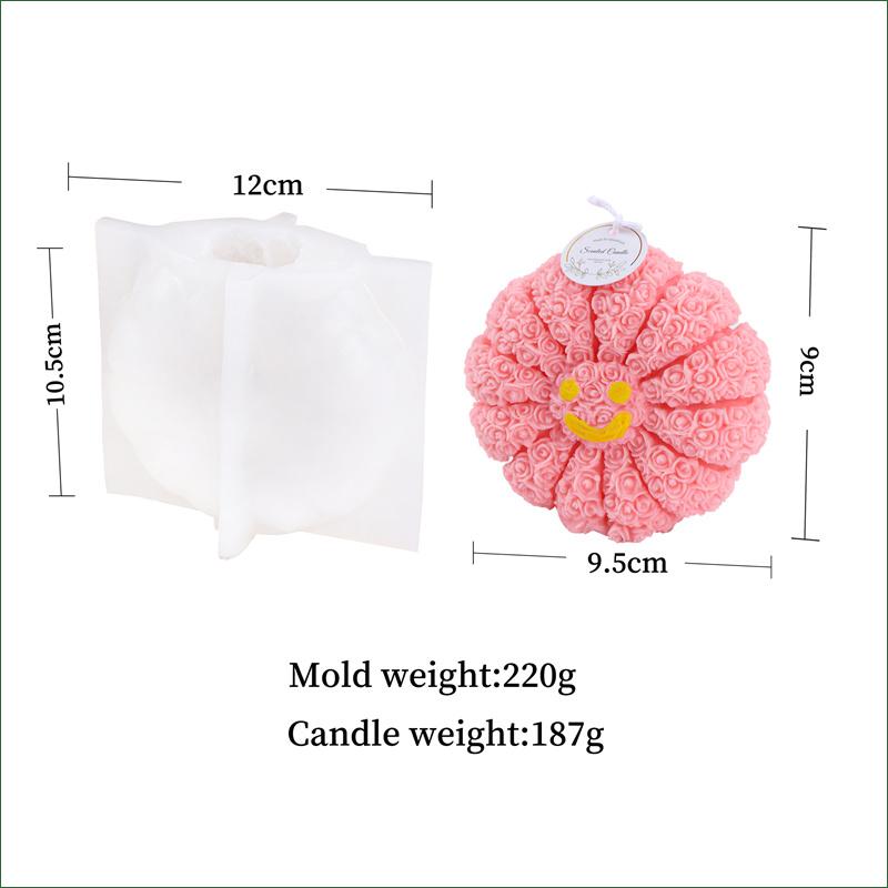 3D Valentinstag Liebe Rosenbär Kerze Silikonform DIY Silikon Frau Kussende Figur Hochzeit Handwerk Geschenke Deko