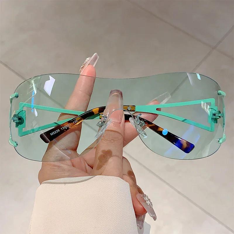 Fashionable And Trendy Sunglasses Frameless Cut Edge Integrated Sunglasses Uv Resistant Sunglasses Sunshade Glasses