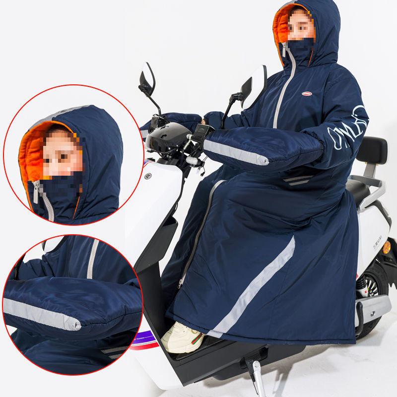 Winter Fleece-Lined Cycling Suit & Windshield: Waterproof, Windproof, Thickened Zipper Windbreaker for Cold Weather