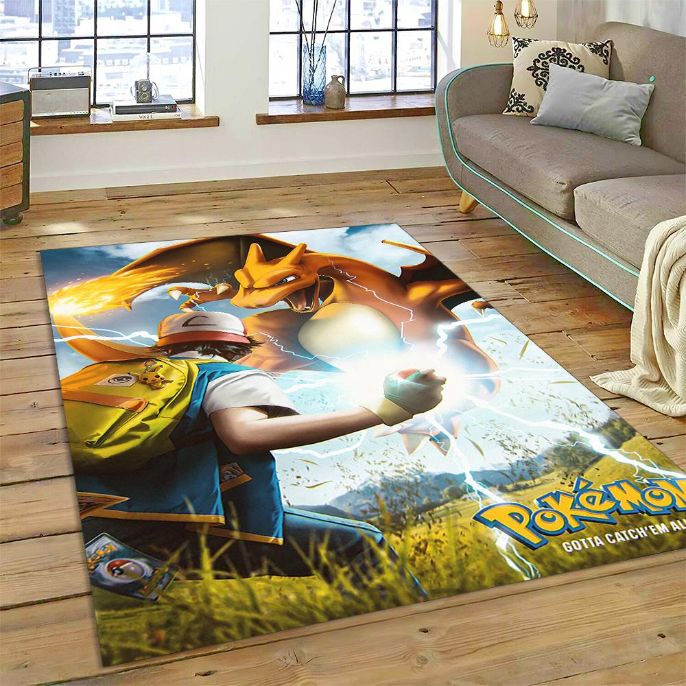 27 Stili Charizard Charmander Pokemon di Fuoco Cartone Animato Dracaufeu Tappeto per Camera da Letto Soggiorno Casa Decorazione Divano, Tappetino