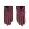 Ladies' Gloves with Bow Colorful Wine Red  Elegant and Charming Clothing Decoration Gloves