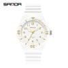 SANDA 6011 Classic 50M Waterproof Wristwatch TPU Strap Female Girl Clock New Top Luxury Brand Women Watch Quartz Lady Original