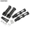 Motorcycle Black Foot Pegs CNC Rear Footrest Support Brackets for Harley Softail Fat Boy Breakout Street Bob Sport Glide 2018-20