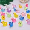 10-Color Luminous Mini Yellow Duck Ornaments for DIY Jewelry & Car Decoration