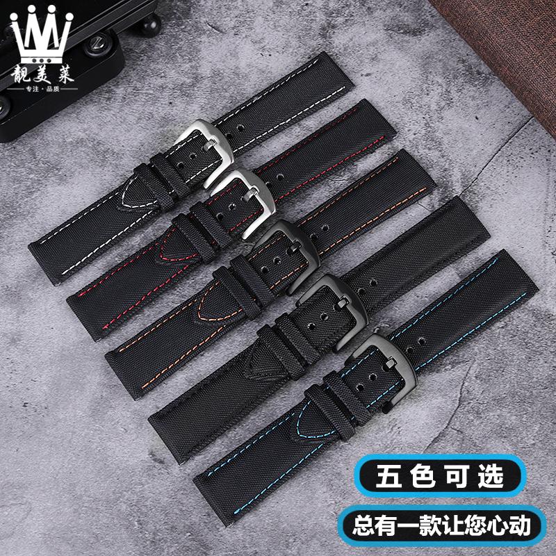 Schnellwechsel-Uhrenarmband Für MIDO Helmsman commander omega Tag Heuer Nylon Canvas Leder Wasserdicht Herren-Uhrenarmband 20mm 22mm