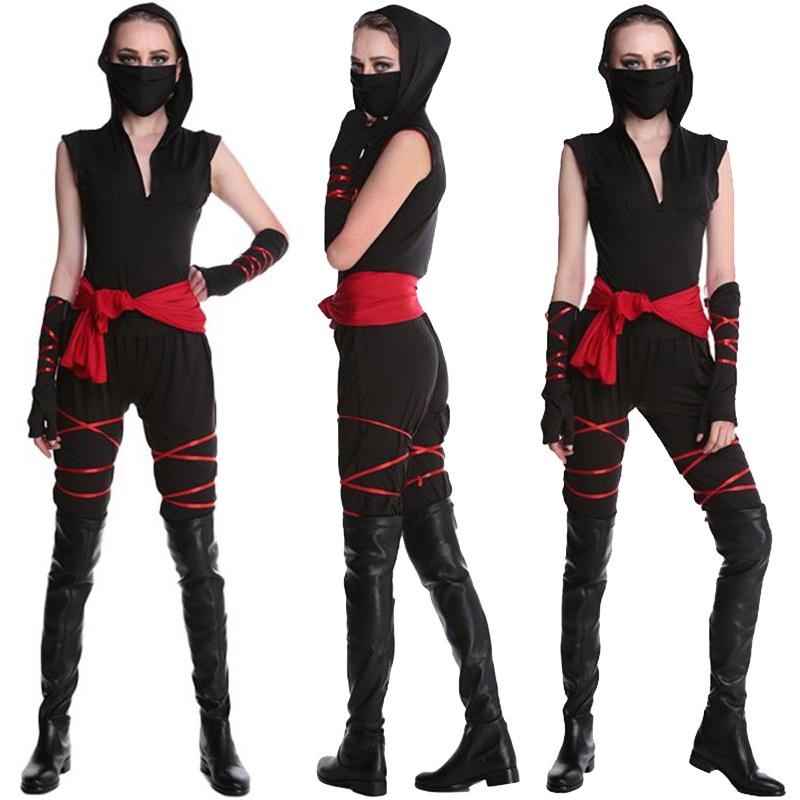Stilvolles Damen Ninjago Kostüm mit Kapuzenshirt für Karneval und Partys