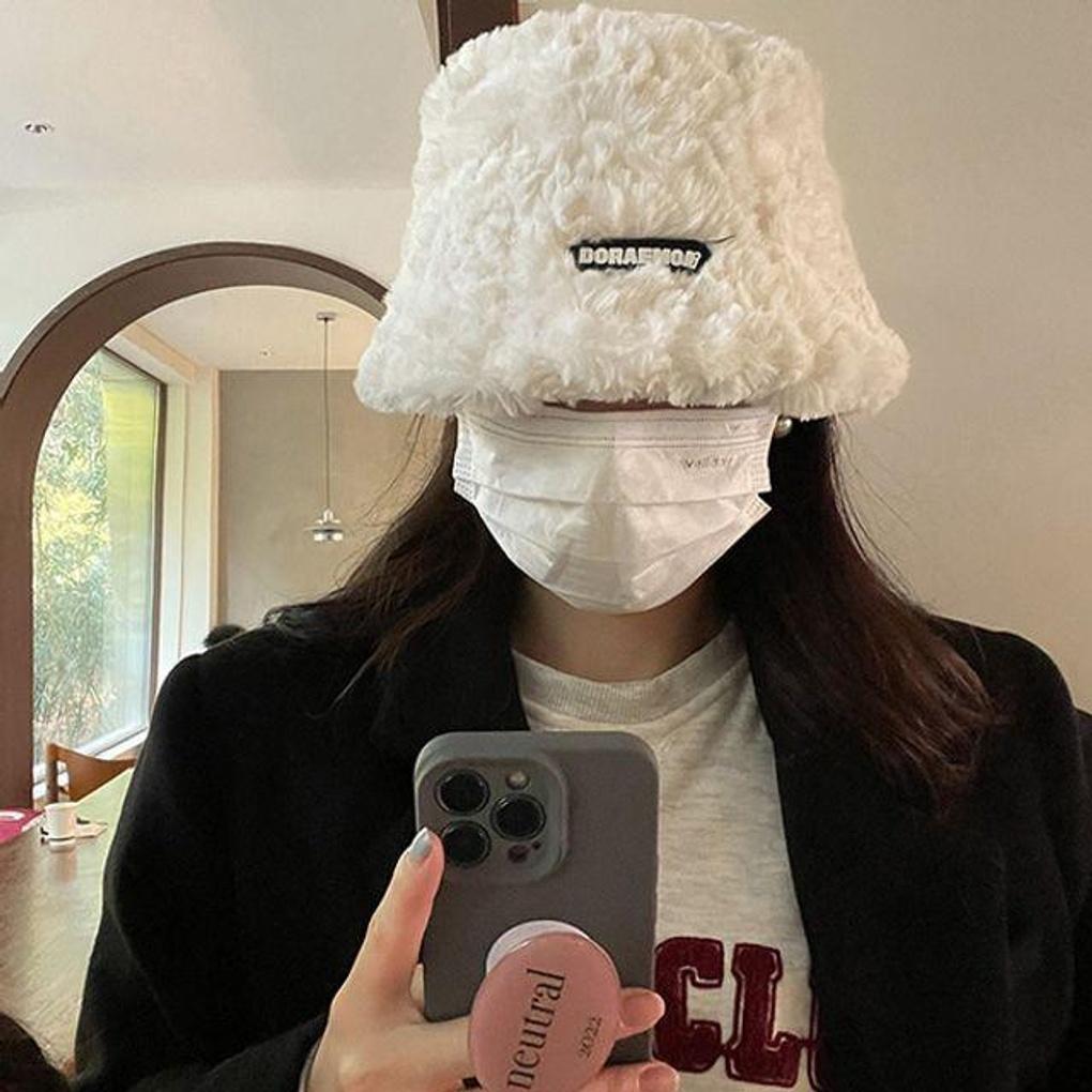 

Winter angora bucket hat, fur hat, winter hat, cold-weather hat