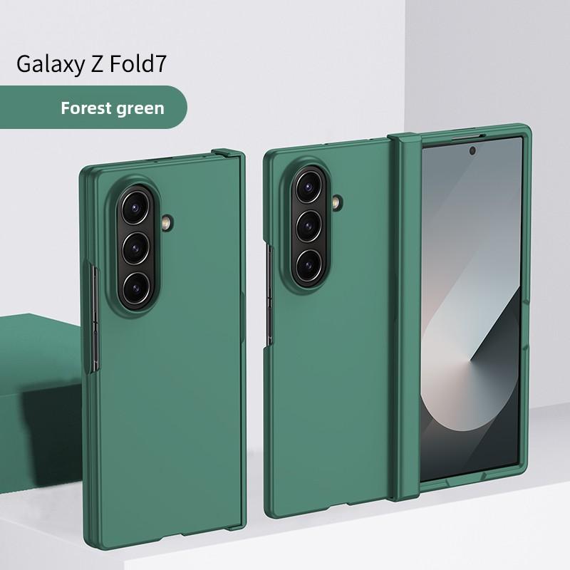 PC Skin Texture Hard Shell Phone Case for Samsung Galaxy Z Fold 7 6 5 3 4 ZFold7 with Hinge Protection Cover