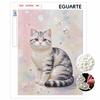 5D Pearl Kit Cute Cat Design DIY Rhinestone Art for Home Wall Decoration Stress Relief Handmade Gift Frameless