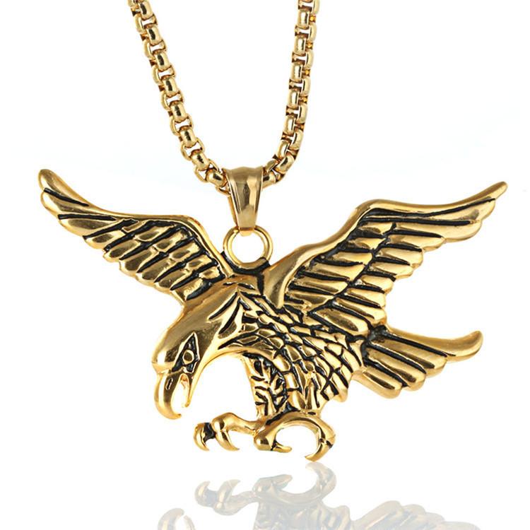 Accessories, Stainless Steel Necklace, Flying Eagle Men'S Personality Accessories, Titanium Steel Pendant