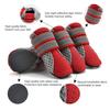 4Pcs Pet Sneakers Reflective Fastener Tape Anti-skid Breathable Pet Dogs Mesh Sneakers for Outdoor