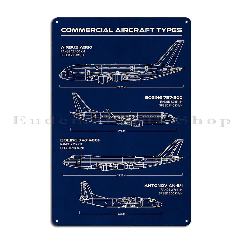 Boeing 747 Marineblau Blaupause Antonov An-225 Buran AN 225 Mriya Flugzeug Metall Design Pub Plaketten Höhle Blechschild Poster